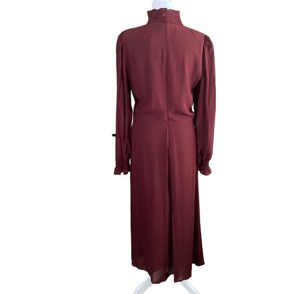 Reformation Plum Claret Stevi Slit-Leg Midi Dress - Size 2 - Picture 4 of 14